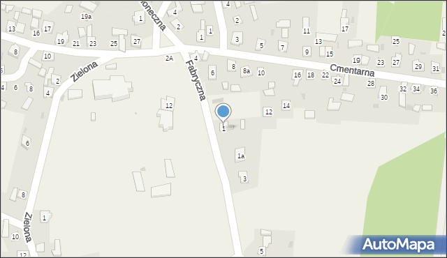 Chlewiska, Fabryczna, 1, mapa Chlewiska