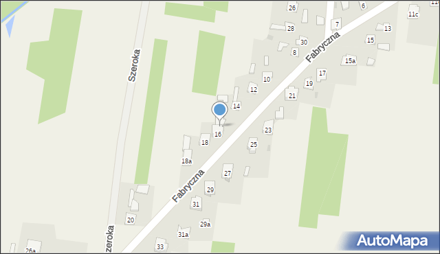 Chlewiska, Fabryczna, 16A, mapa Chlewiska