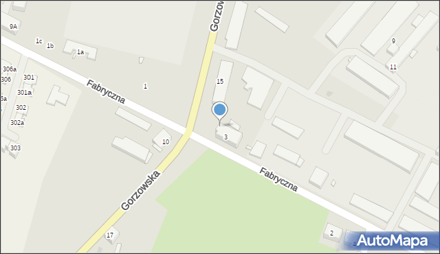 Choszczno, Fabryczna, 3a, mapa Choszczno