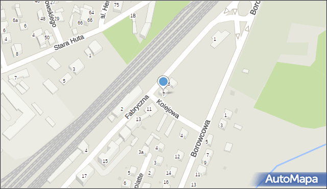 Chrzanów, Fabryczna, 7, mapa Chrzanów
