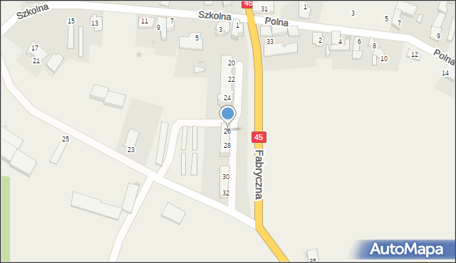 Ciężkowice, Fabryczna, 26, mapa Ciężkowice