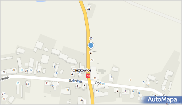 Ciężkowice, Fabryczna, 27, mapa Ciężkowice