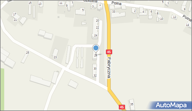 Ciężkowice, Fabryczna, 28, mapa Ciężkowice