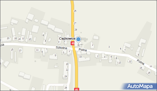 Ciężkowice, Fabryczna, 31, mapa Ciężkowice