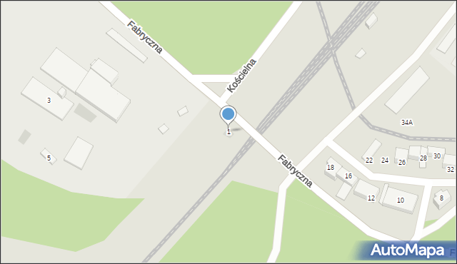 Czarna Białostocka, Fabryczna, 1, mapa Czarna Białostocka