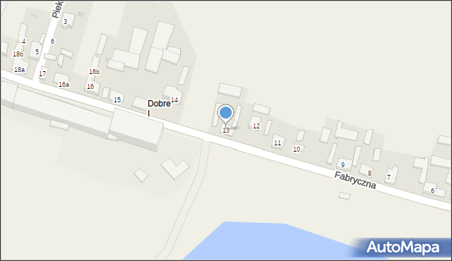 Dobre, Fabryczna, 13, mapa Dobre