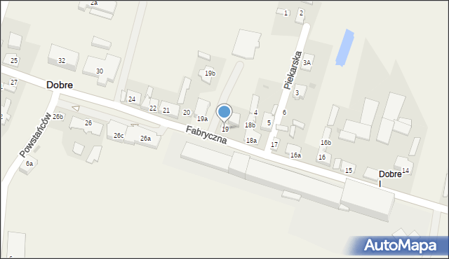 Dobre, Fabryczna, 19, mapa Dobre