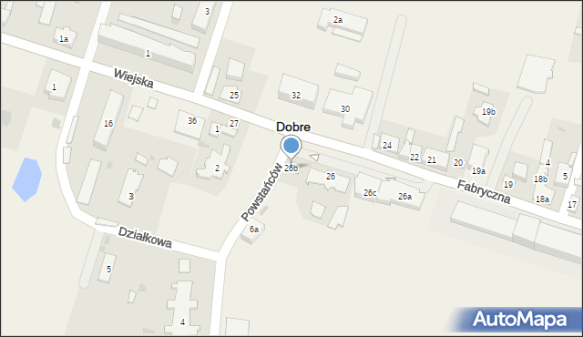 Dobre, Fabryczna, 26b, mapa Dobre