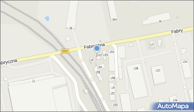 Dobre Miasto, Fabryczna, 17, mapa Dobre Miasto