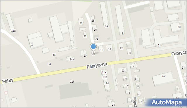 Dobre Miasto, Fabryczna, 18, mapa Dobre Miasto