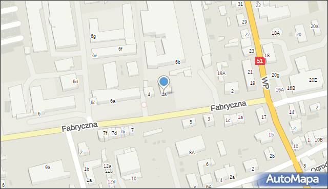 Dobre Miasto, Fabryczna, 4a, mapa Dobre Miasto