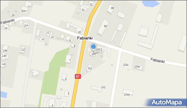 Fabianki, Fabianki, 100, mapa Fabianki