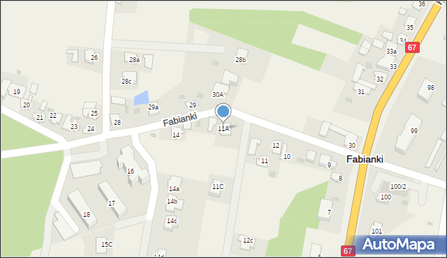 Fabianki, Fabianki, 11A, mapa Fabianki