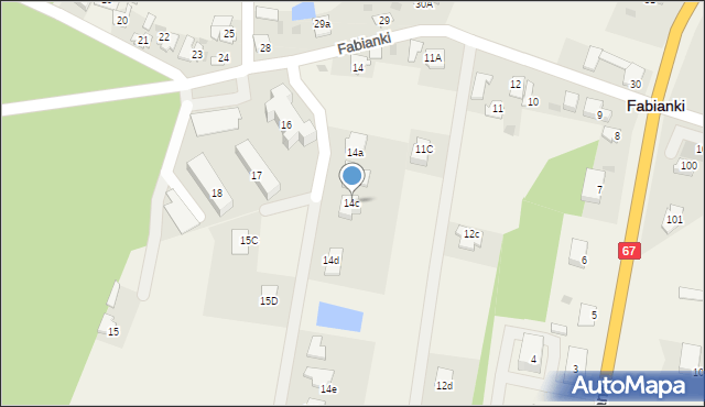 Fabianki, Fabianki, 14c, mapa Fabianki