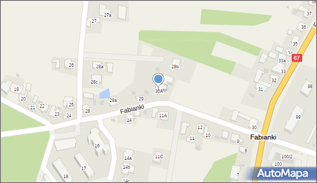 Fabianki, Fabianki, 30A, mapa Fabianki