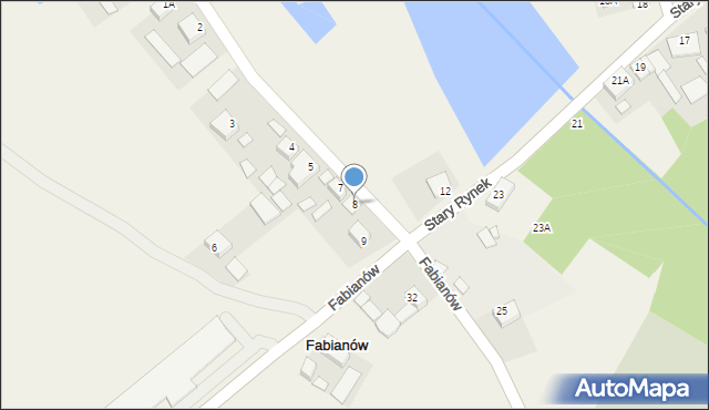 Fabianów, Fabianów, 8, mapa Fabianów