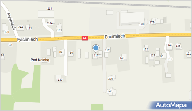 Facimiech, Facimiech, 116, mapa Facimiech
