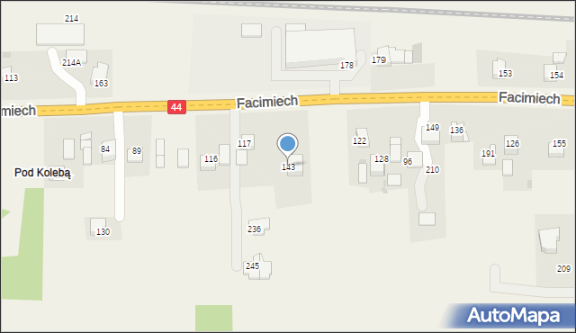 Facimiech, Facimiech, 143, mapa Facimiech