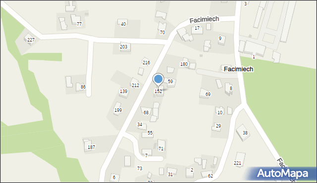 Facimiech, Facimiech, 152, mapa Facimiech