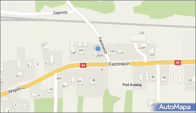 Facimiech, Facimiech, 170, mapa Facimiech