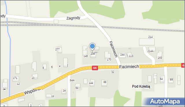 Facimiech, Facimiech, 208, mapa Facimiech