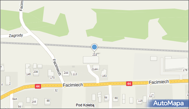 Facimiech, Facimiech, 214, mapa Facimiech
