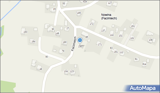 Facimiech, Facimiech, 230, mapa Facimiech