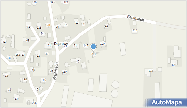 Facimiech, Facimiech, 231, mapa Facimiech