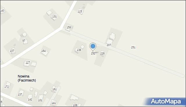 Facimiech, Facimiech, 232, mapa Facimiech