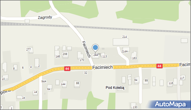 Facimiech, Facimiech, 244, mapa Facimiech