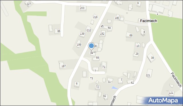 Facimiech, Facimiech, 34, mapa Facimiech