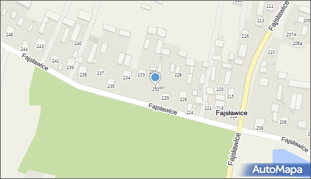 Fajsławice, Fajsławice, 231, mapa Fajsławice