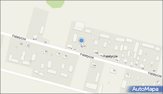 Falatycze, Falatycze, 76, mapa Falatycze