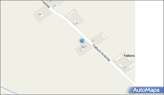 Falborz-Kolonia, Falborz-Kolonia, 21a, mapa Falborz-Kolonia