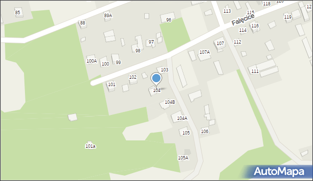 Falęcice, Falęcice, 104, mapa Falęcice