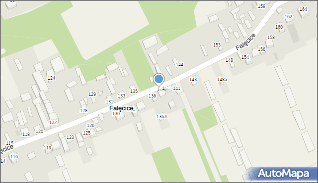 Falęcice, Falęcice, 138, mapa Falęcice