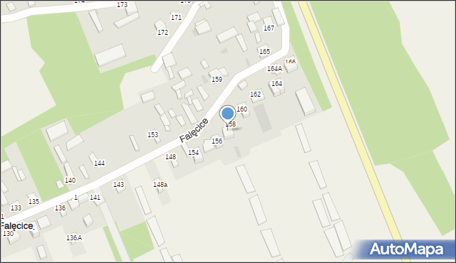 Falęcice, Falęcice, 157, mapa Falęcice