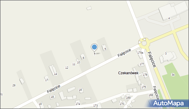 Falęcice, Falęcice, 7, mapa Falęcice