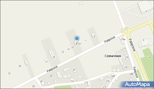 Falęcice, Falęcice, 9, mapa Falęcice
