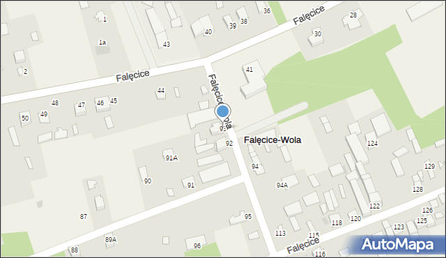 Falęcice, Falęcice, 93, mapa Falęcice