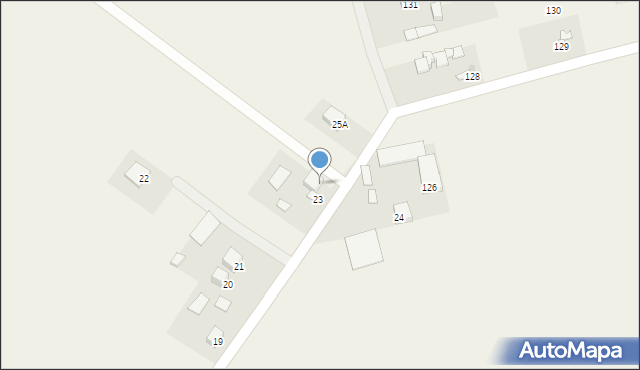Falęcice-Parcela, Falęcice-Parcela, 23A, mapa Falęcice-Parcela
