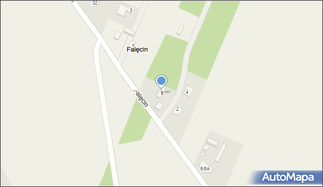 Falęcin, Falęcin, 8, mapa Falęcin