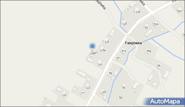 Falejówka, Falejówka, 114A, mapa Falejówka