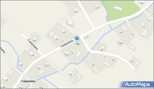 Falejówka, Falejówka, 159, mapa Falejówka