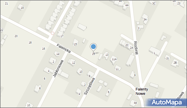 Falenty Nowe, Falencka, 15, mapa Falenty Nowe