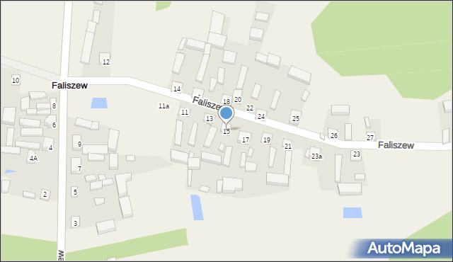 Faliszew, Faliszew, 15, mapa Faliszew