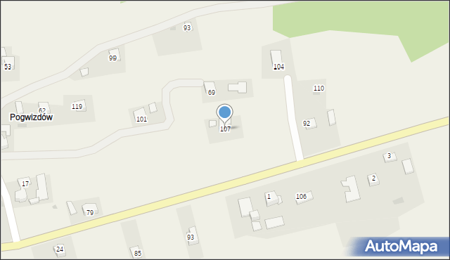 Faliszewice, Faliszewice, 107, mapa Faliszewice