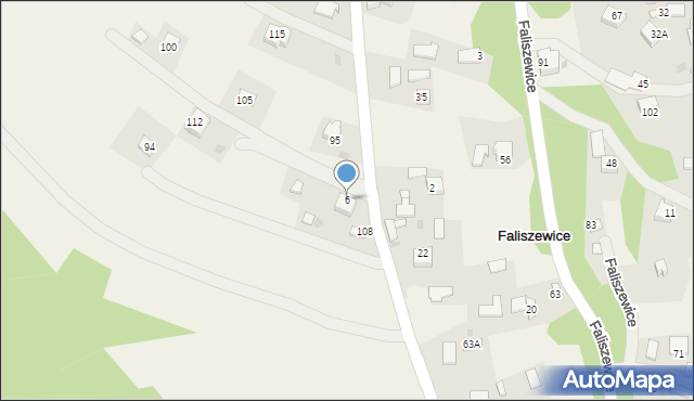 Faliszewice, Faliszewice, 6, mapa Faliszewice
