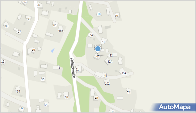 Faliszewice, Faliszewice, 67, mapa Faliszewice