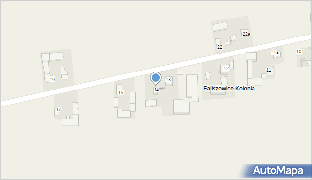 Faliszowice, Faliszowice, 14, mapa Faliszowice